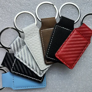 Laserable Leatherette Keychain